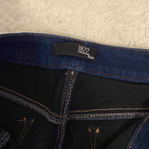 Stretchy, mid-rise, dark wash jeans. - Picture 2 of 3